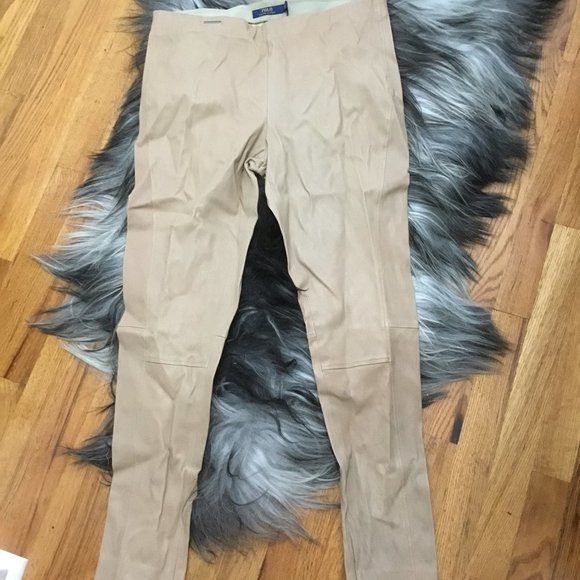 Ralph Lauren stretch leather pants size XL New $998